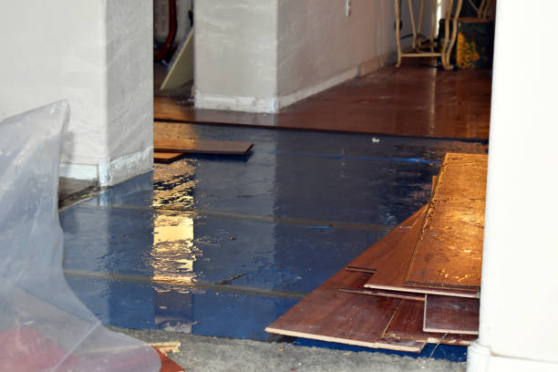 Professional Flood Damage Restoration technician working in Ossipee, NH
